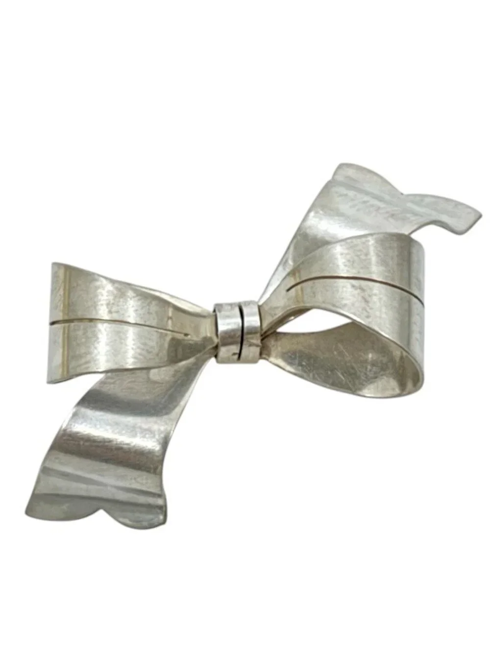 Vintage 1940's G Kaplan Sweden sterling silver ribbon brooch - GM1257